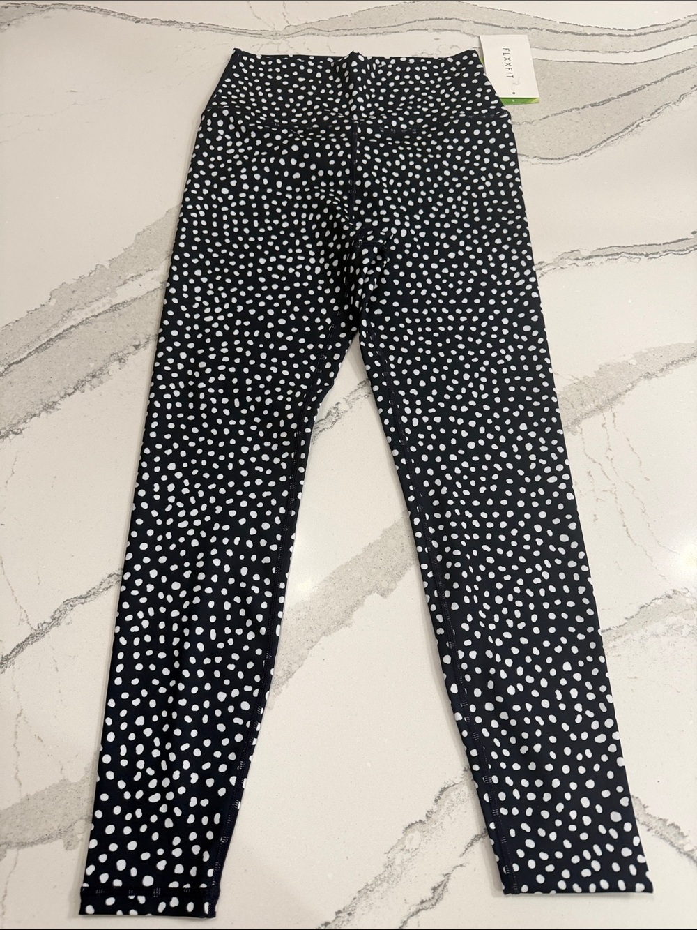 FLEXXFIT Black Polka Dot Leggings | Medium